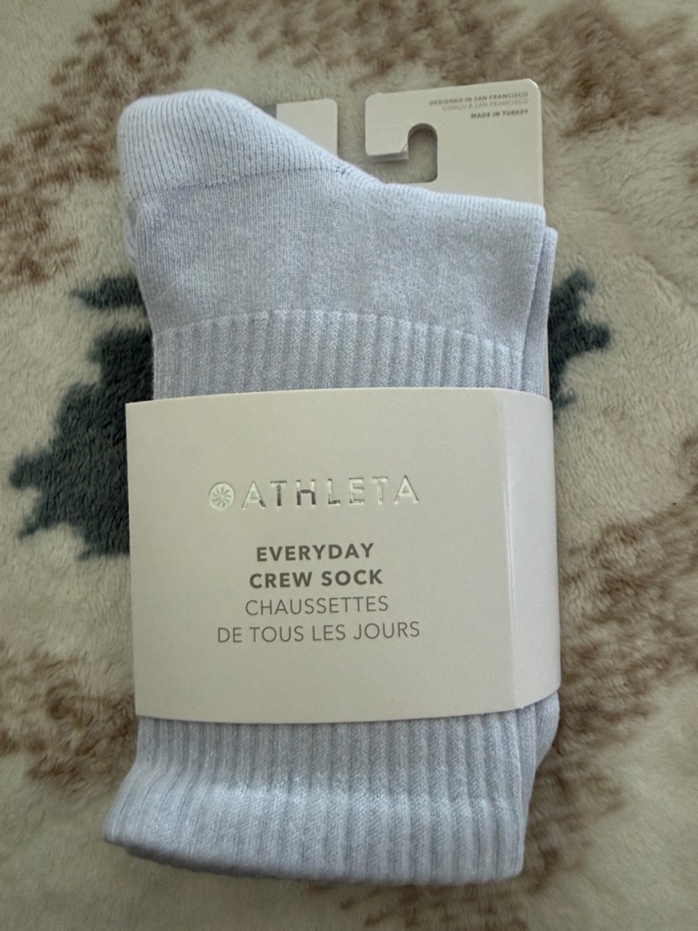 Athleta White Everyday Crew Socks — Womens Athletic Crew